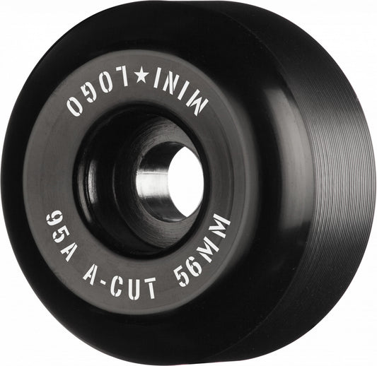 Mini Logo Hybrid A-Cut 56mm 95a Skateboard Wheels, Black