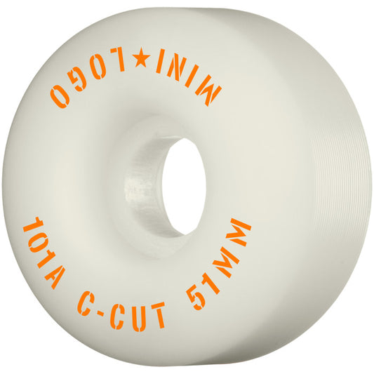 Mini Logo C-Cut "2" 51mm 101A Skateboard Wheels, White