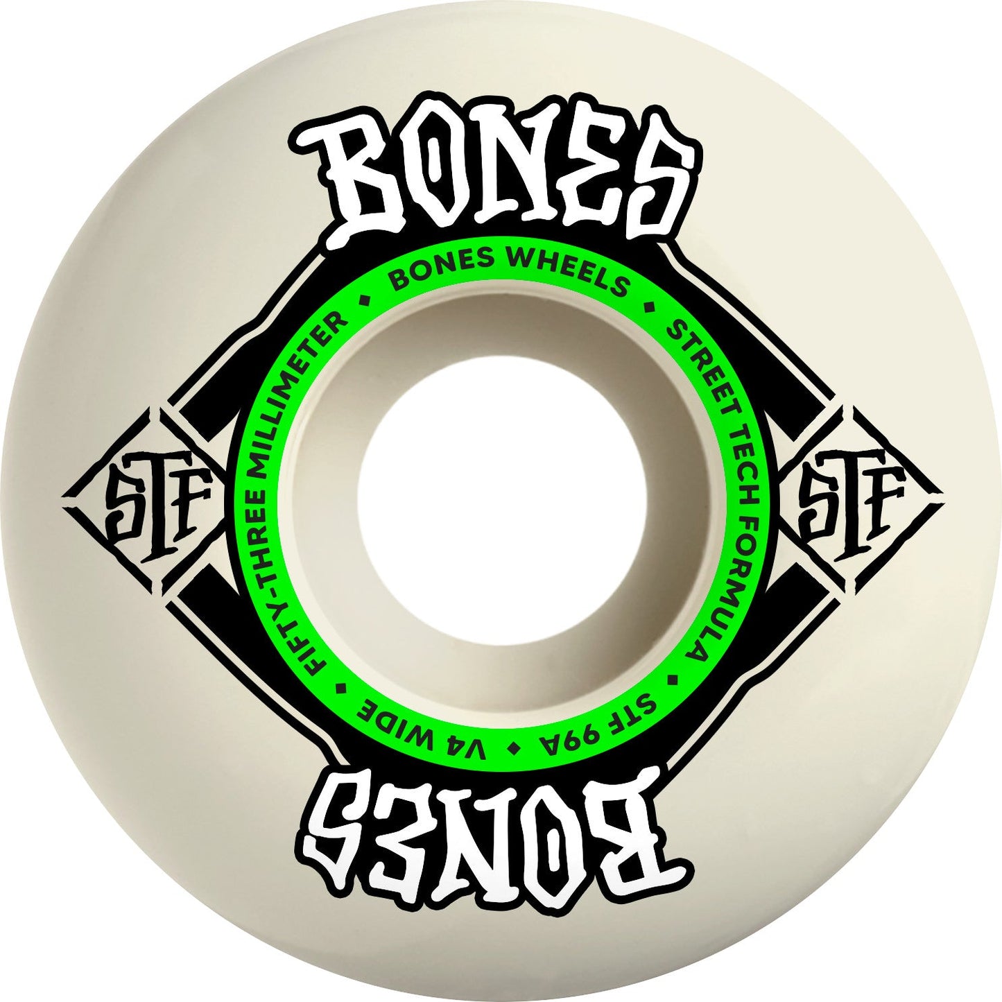Bones STF 53mm 99a V4 Square Logo Skateboard Wheels
