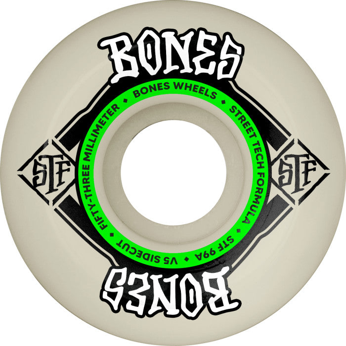 Bones STF 53mm 99a V5 Sidecut Skateboard Wheels
