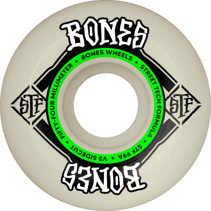 Bones STF 54mm 99a V5 Sidecut Skateboard Wheels