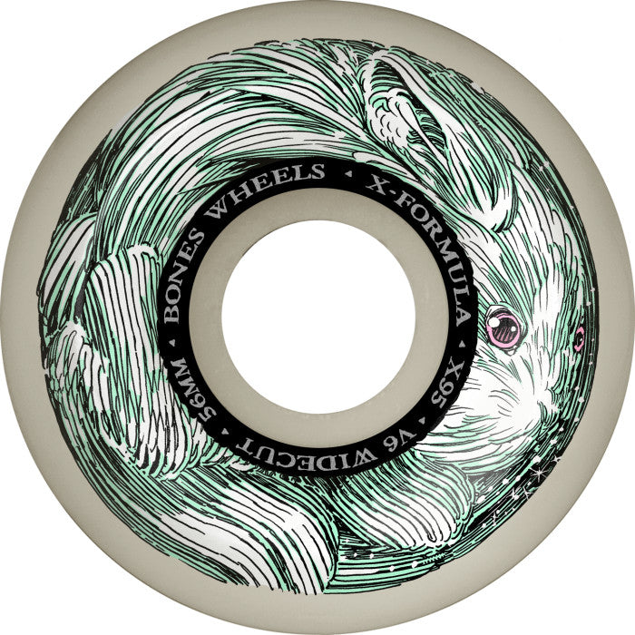 Bones X-Formula Money Bunny V6 Wide-Cut 56mm 95a Skateboard Wheels