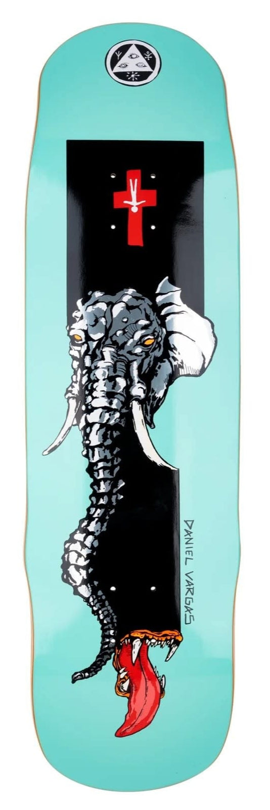 Welcome Skateboards Daniel Vargas Tusk on Effigy 8.8in x 32.5in Shaped Skateboard Deck