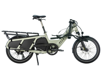 Aventon Abound Electric Cargo Bicycle Ebike Sage Green Gray