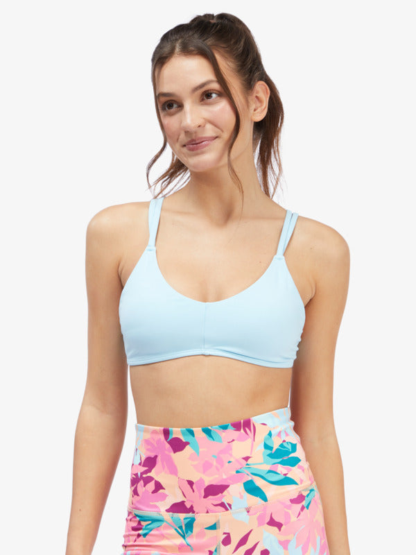 Roxy Women's Kaileo Sports Bra Cool Blue