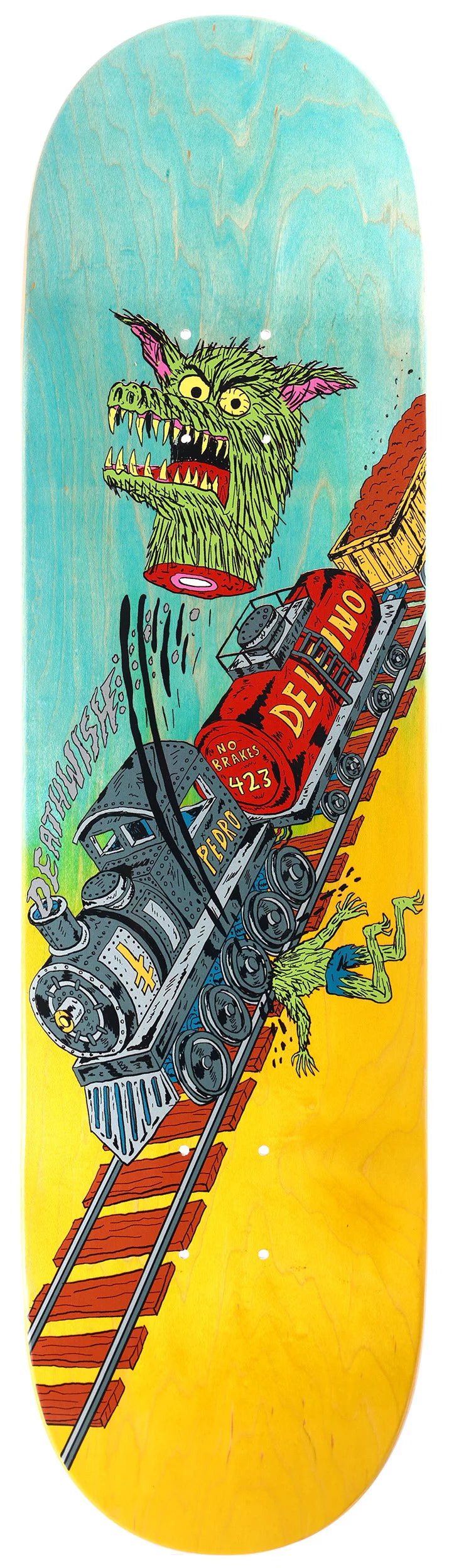 Deathwish Pedro Delfino Full Heat 8.38in x 32.00in Skateboard Deck