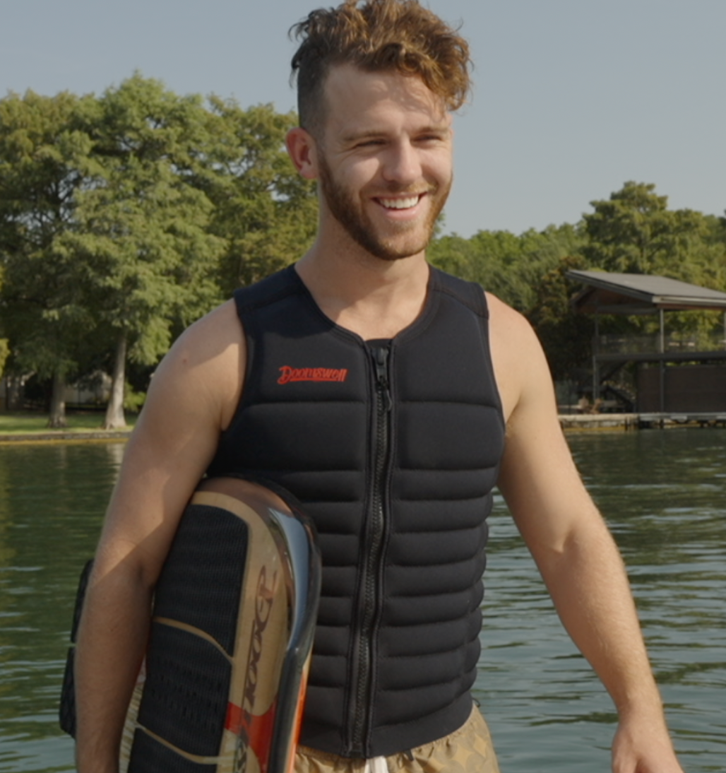 Doomswell Wake Surf Competition Vest, Black/Red