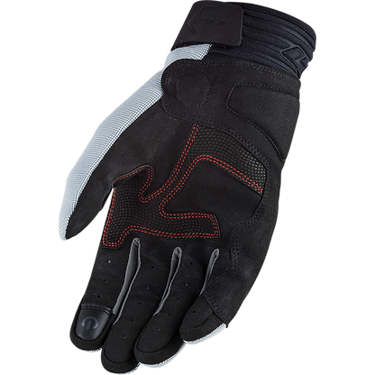 LS2 All Terrain Men's Touring Gloves, Grey/Red/Black