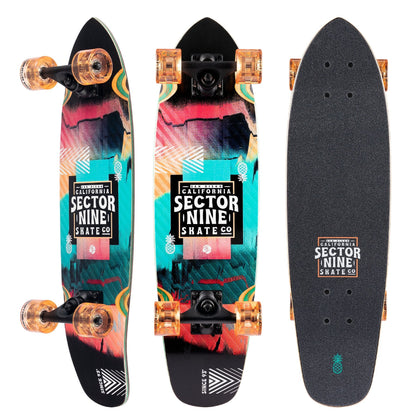 Sector 9 Hopper Hoopla Kicktail Cruiser Longboard Complete