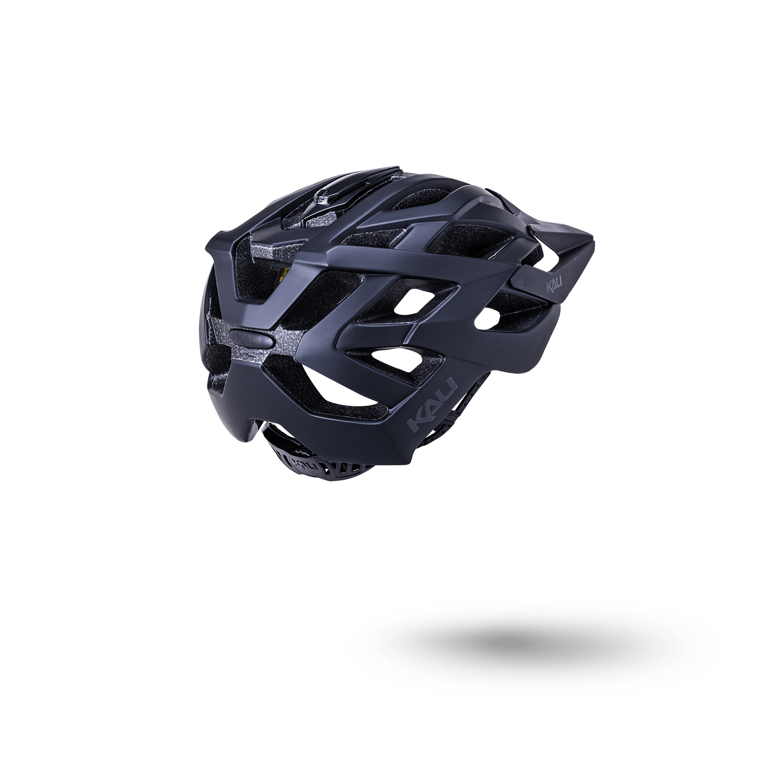 Kali Protectives Lunati 2.0 Enduro Bicycle Helmet Solid Matte Black Gloss Black