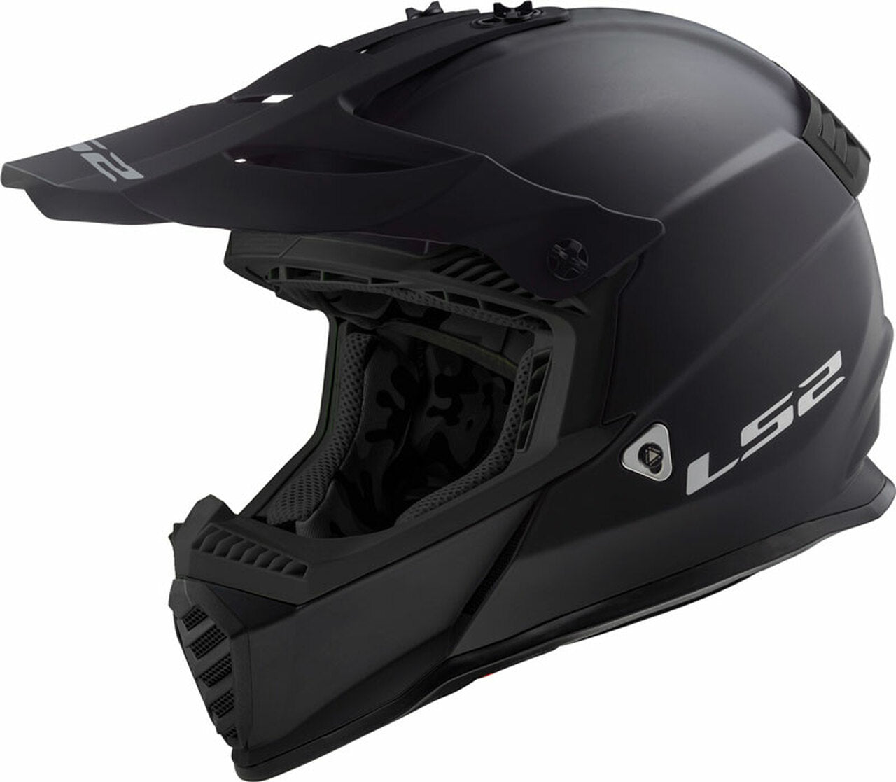 LS2 Youth Gate Solid Full Face MX Motorcycle Helmet, Matte Black, Small