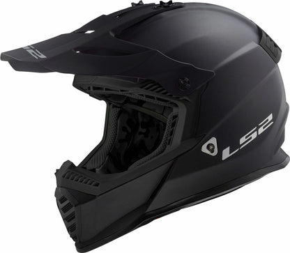 LS2 Youth Gate Solid Full Face MX Motorcycle Helmet, Matte Black, Small