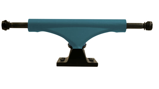 Litezpeed Color / Black Base Skateboard Trucks - 5.25" Hanger / 8.0" Axle Cyan