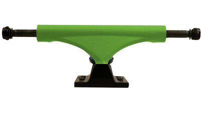 Litezpeed Color / Black Base Skateboard Trucks - 5.25" Hanger / 8.0" Axle Neon Green
