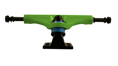 Litezpeed Color / Black Base Skateboard Trucks - 5.25" Hanger / 8.0" Axle Neon Green