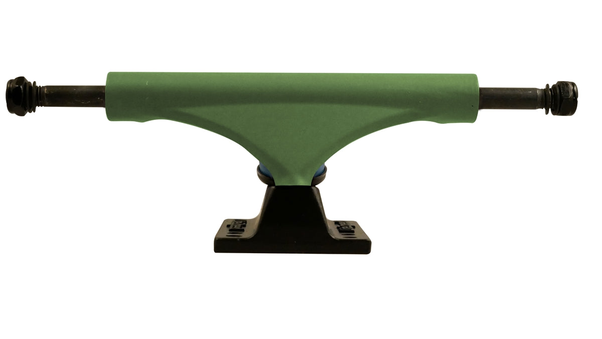 Litezpeed Color / Black Base Skateboard Trucks - 5.25" Hanger / 8.0" Axle Green