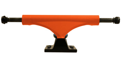 Litezpeed Color / Black Base Skateboard Trucks - 5.25" Hanger / 8.0" Axle Orange