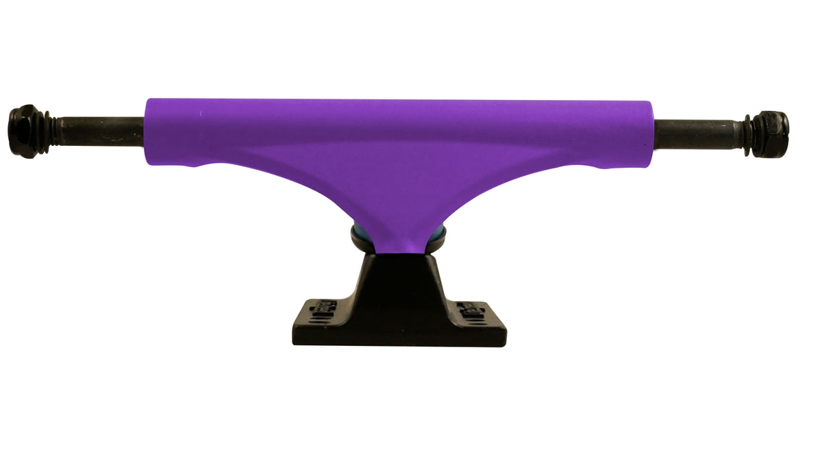 Litezpeed Color / Black Base Skateboard Trucks - 5.25" Hanger / 8.0" Axle Purple