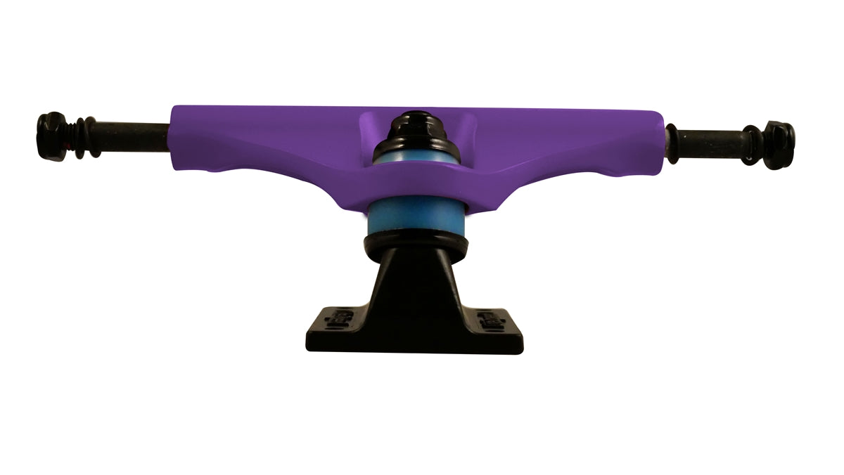 Litezpeed Color / Black Base Skateboard Trucks - 5.25" Hanger / 8.0" Axle Purple