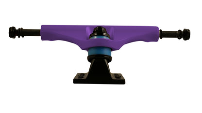 Litezpeed Color / Black Base Skateboard Trucks - 5.25" Hanger / 8.0" Axle Purple