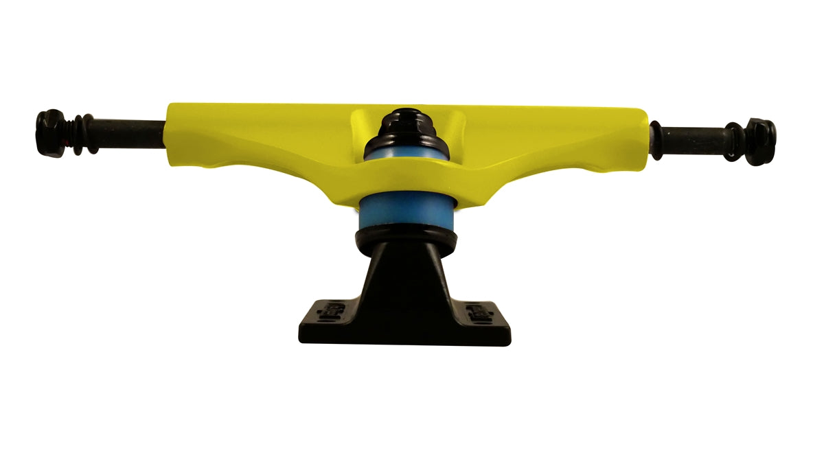 Litezpeed Color / Black Base Skateboard Trucks - 5.25" Hanger / 8.0" Axle Yellow