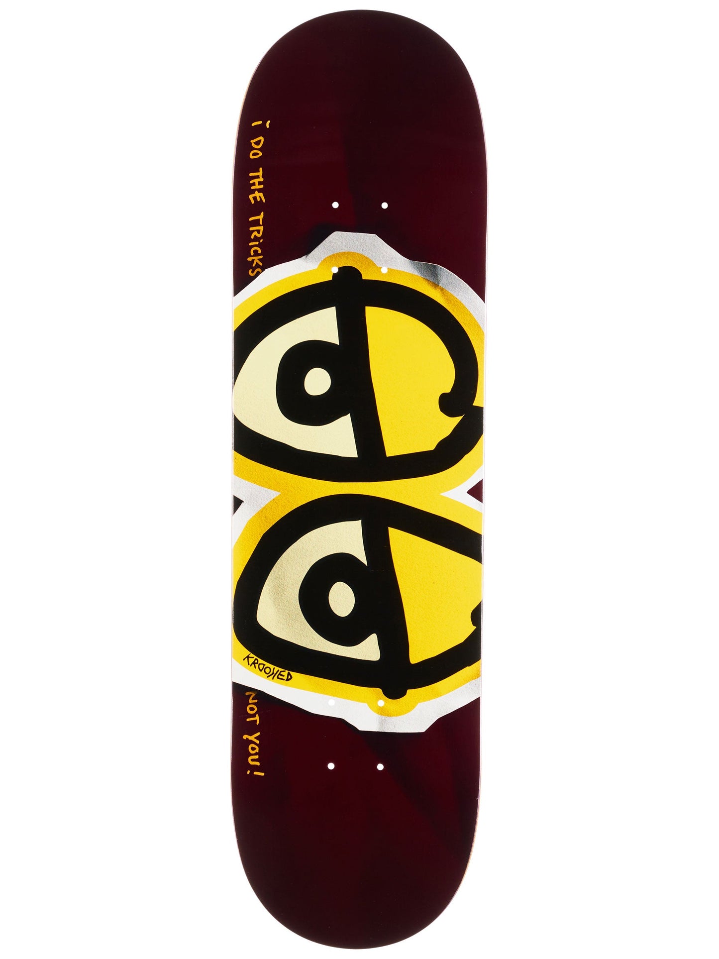 Krooked DBX Eyes Wine 8.50in x 31.8in Skateboard Deck