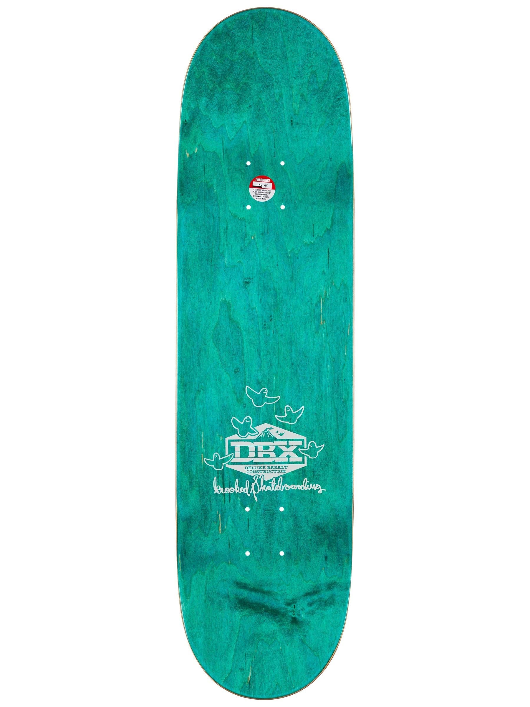 Krooked Skateboards DBX Eyes Bright Orange 8.50in x 32.18in Skateboard Deck