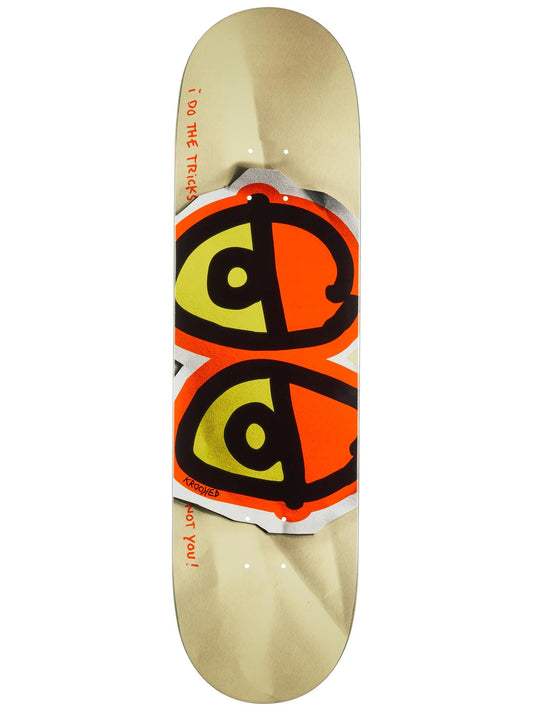 Krooked Skateboards DBX Eyes Bright Orange 8.50in x 32.18in Skateboard Deck