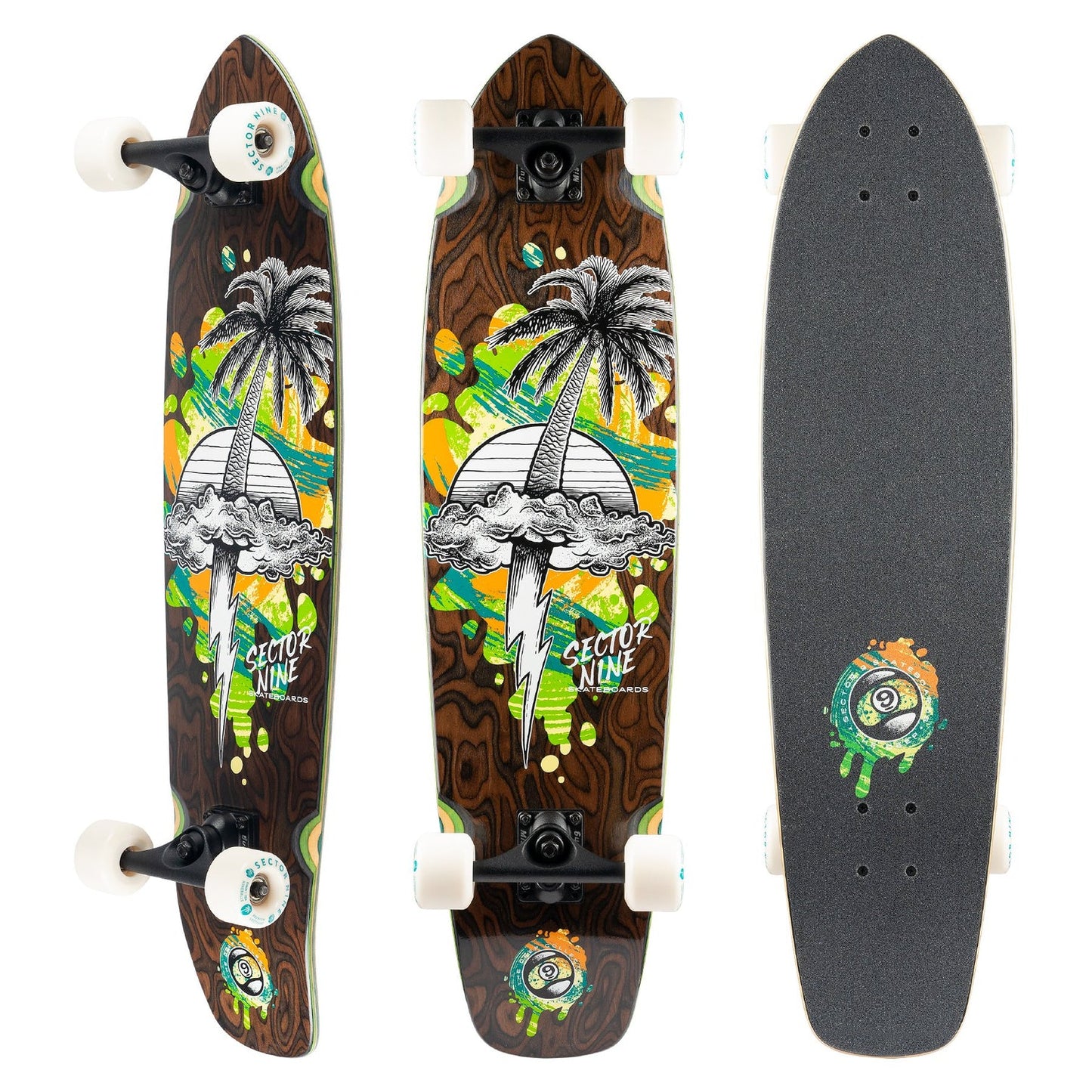 Sector 9 Strand Squall Kicktail Cruiser Longboard Complete