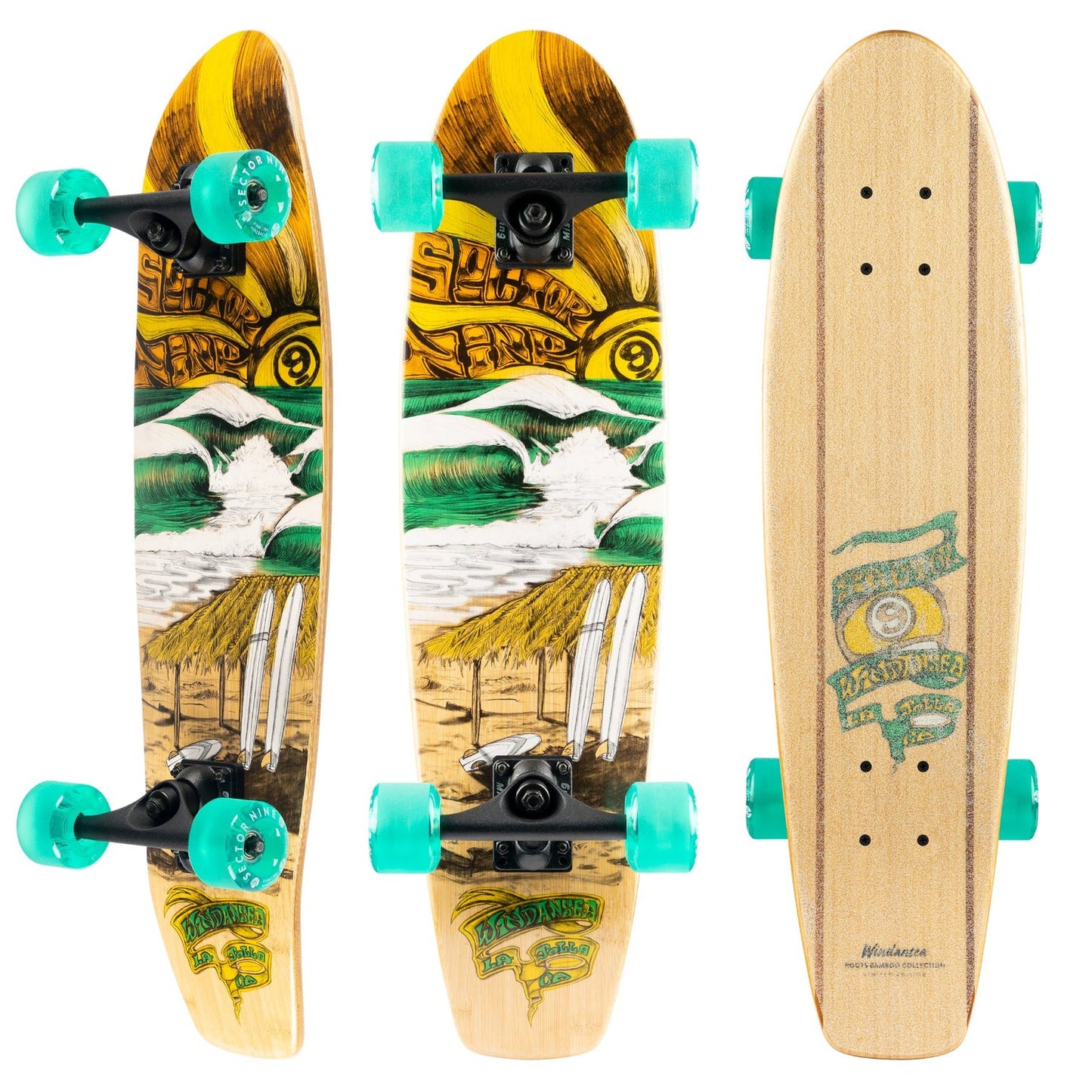 Sector 9 Windansea Double Kick Cruiser Longboard Complete