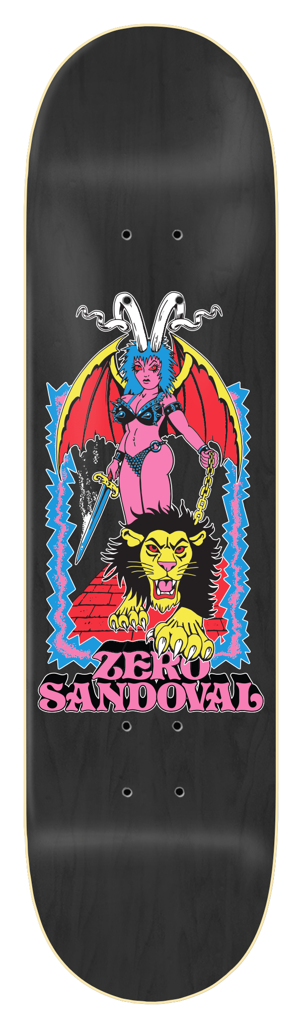 Zero Tommy Sandoval Lion Queen 8.25in x 31.9in Skateboard Deck