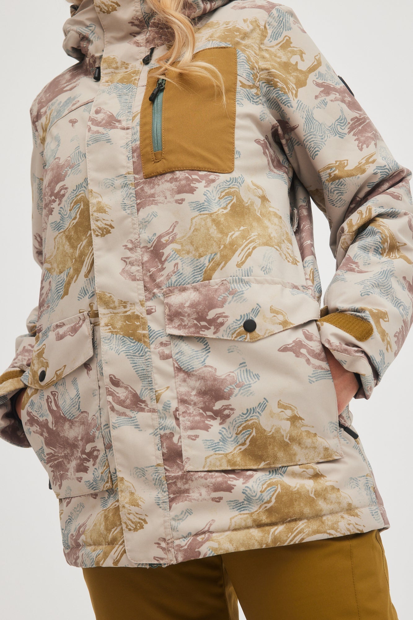 oneill womens lady womans utility jacket light camo pockets