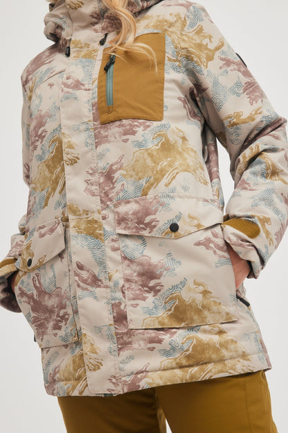 oneill womens lady womans utility jacket light camo pockets