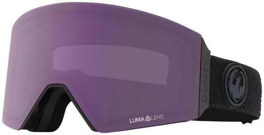 Dragon Alliance RVX OTG Over the Glasses Quick Change Ski Snowboard Goggles Split Black Violet Lens Profile
