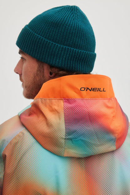 O'neill Guys O'Riginals Anorak 20K Waterproof Ski Snowboard Pullover Jacket Coat Dark Blue Fade Halftone Hood