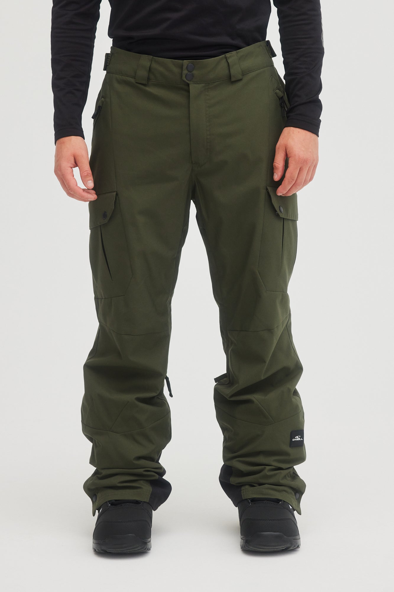 Oneill mens mans guys cargo pant 10k waterproof ski and snowboard winter pants forest night green main