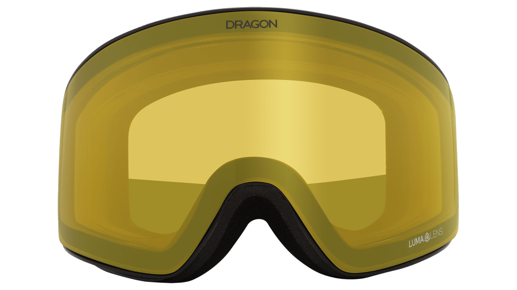 Dragon Alliance PXV Lumalens Photochromic Adaptive Flat Lens Ski Snowboard Goggle Switch Grey Photochromic Yellow Lens Front Face