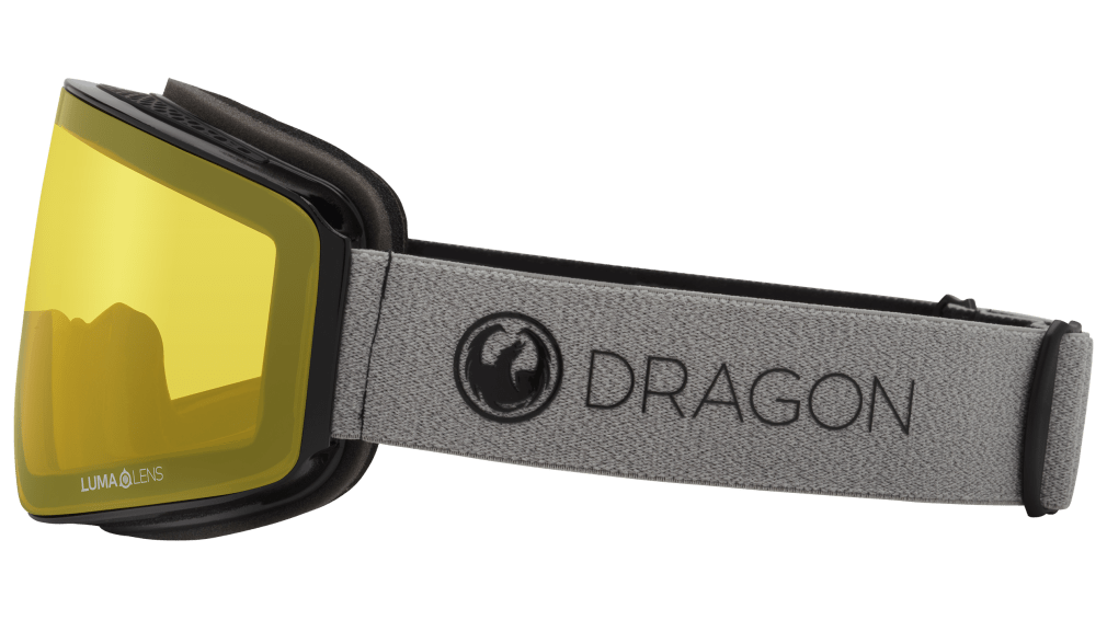 Dragon Alliance PXV Lumalens Photochromic Adaptive Flat Lens Ski Snowboard Goggle Switch Grey Photochromic Yellow Lens Band