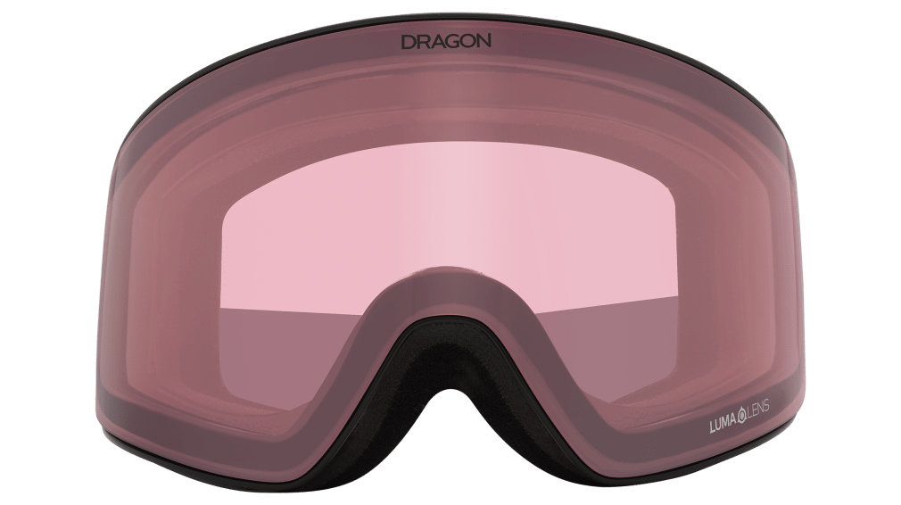 Dragon Alliance PXV Lumalens Photochromic Adaptive Flat Lens Ski Snowboard Goggle Switch Grey Photochromic Rose Lens Front Face