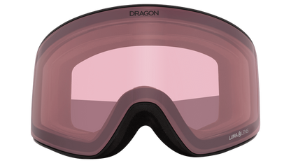 Dragon Alliance PXV Lumalens Photochromic Adaptive Flat Lens Ski Snowboard Goggle Switch Grey Photochromic Rose Lens Front Face