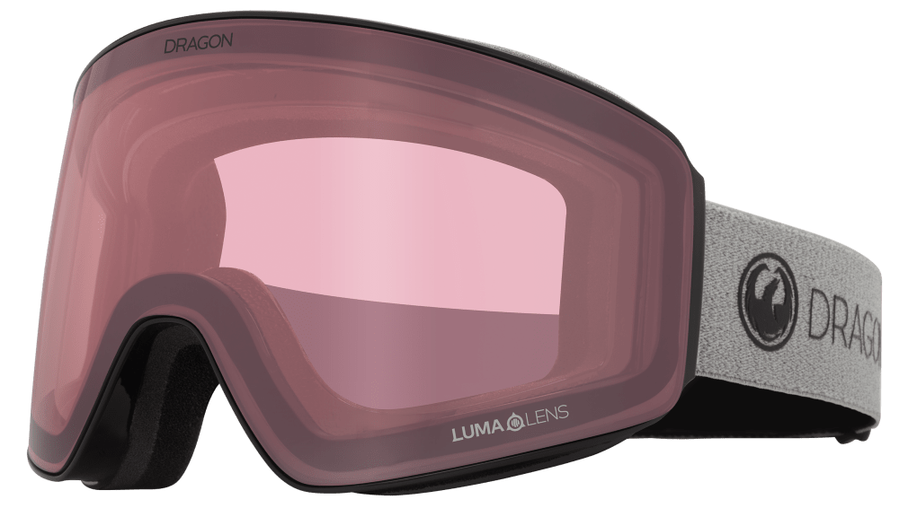 Dragon Alliance PXV Lumalens Photochromic Adaptive Flat Lens Ski Snowboard Goggle Switch Grey Photochromic Rose Lens Profile