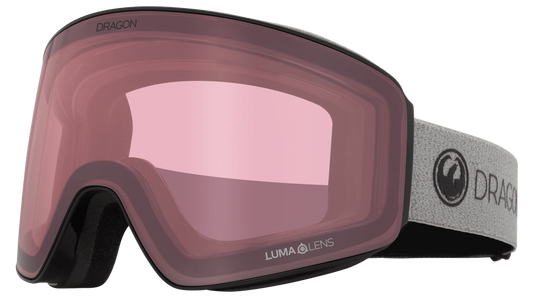 Dragon Alliance PXV Lumalens Photochromic Adaptive Flat Lens Ski Snowboard Goggle Switch Grey Photochromic Rose Lens Profile