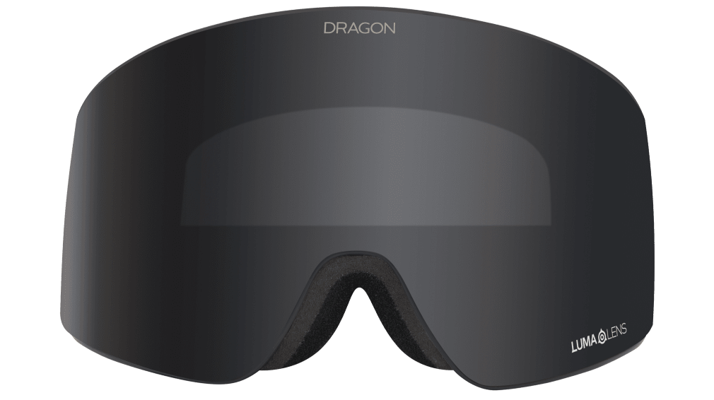 Dragon PXV Panotech Flat Lens Ski Snowboard Goggle Classic Black Dark Smoke Grey Lens