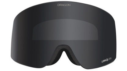 Dragon PXV Panotech Flat Lens Ski Snowboard Goggle Classic Black Dark Smoke Grey Lens