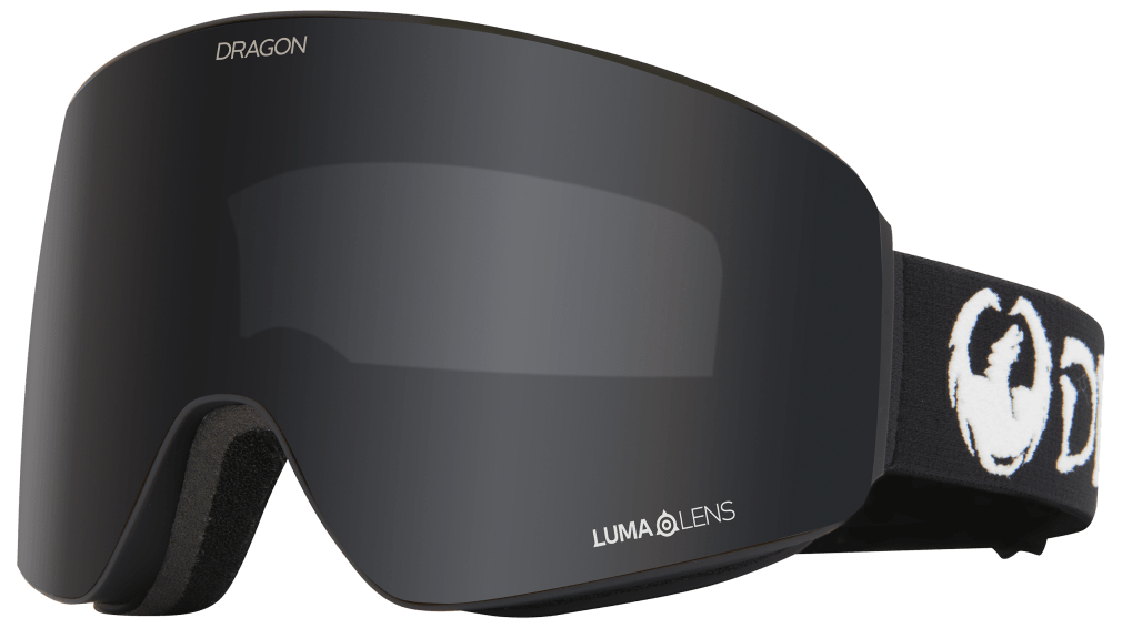 Dragon PXV Panotech Flat Lens Ski Snowboard Goggle Classic Black Dark Smoke Grey Lens