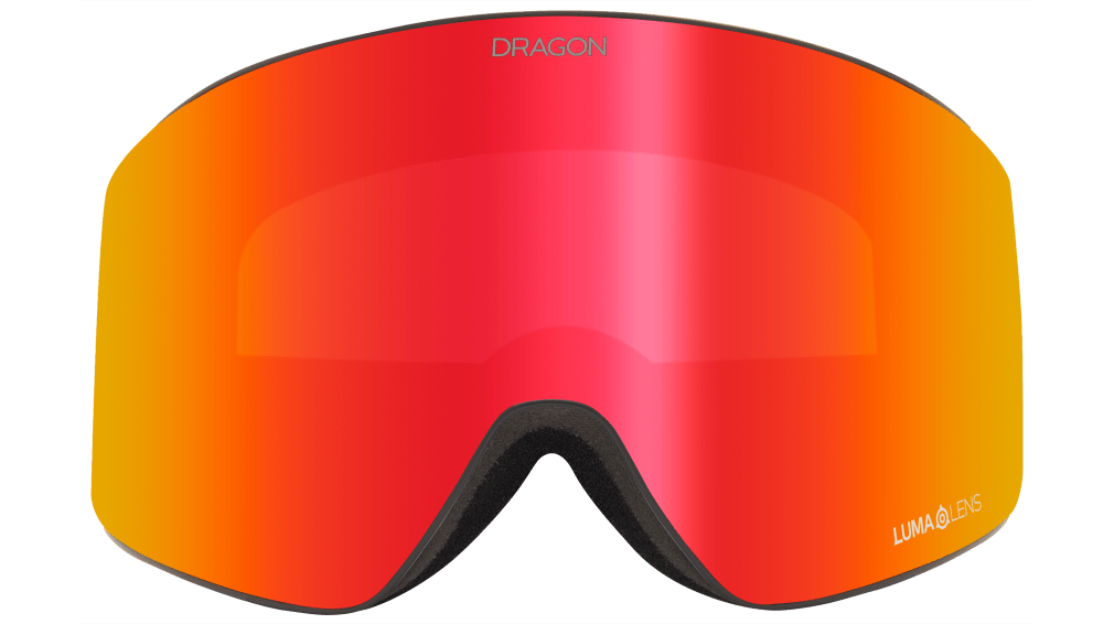 Dragon PXV Panotech Flat Lens Ski Snowboard Goggle 30 Years Black Red Red Ion Mirror Lens