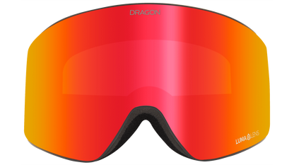 Dragon PXV Panotech Flat Lens Ski Snowboard Goggle 30 Years Black Red Red Ion Mirror Lens