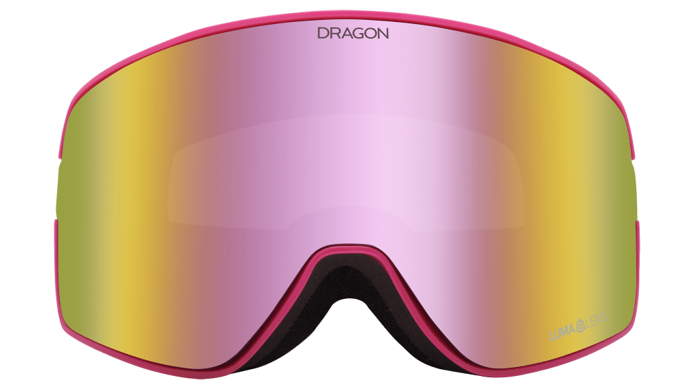 Dragon Alliance NFX2 Flat Lens Quick Change Frameless Ski Snowboard Goggle B4Bc Collab Pink Pink Ion Mirror Lens Front Face