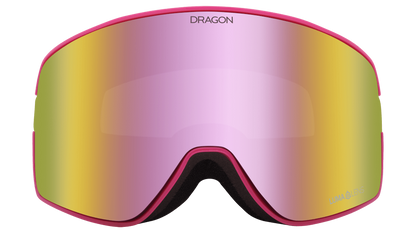 Dragon Alliance NFX2 Flat Lens Quick Change Frameless Ski Snowboard Goggle B4Bc Collab Pink Pink Ion Mirror Lens Front Face