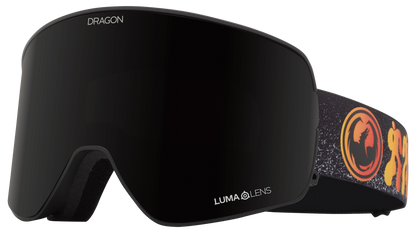 Dragon Alliance NFX2 Flat Lens Quick Change Frameless Ski Snowboard Goggle Forest Bailey Signature Black Orange Midnight Black Lens Profile
